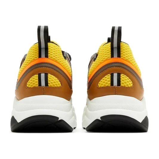 Dior B22 Ebony Camel Yellow Calfskin Trainer