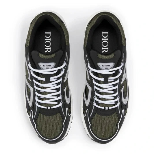 Dior B30 Mesh Deep Green Black Trainer