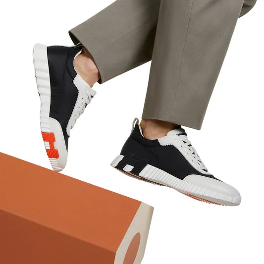 Hermès Paris Ripstop Bouncing Sneaker Black White