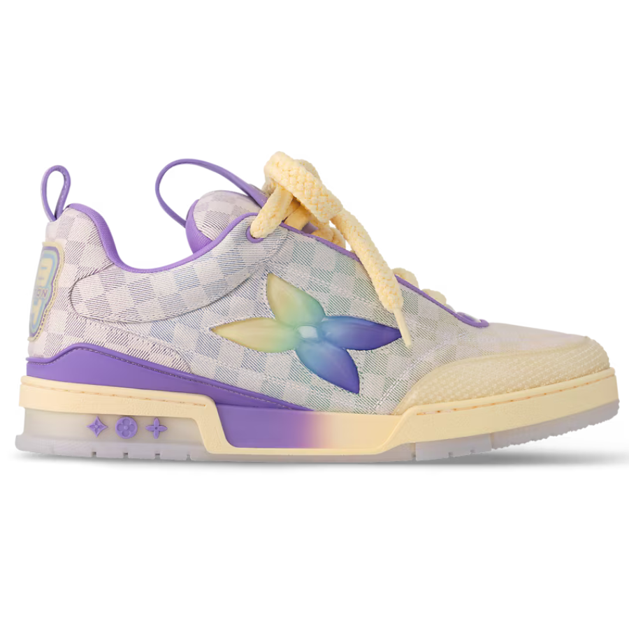 Louis Vuitton LV Skate Sneaker ‘Damier Pastel Yellow/Purple’