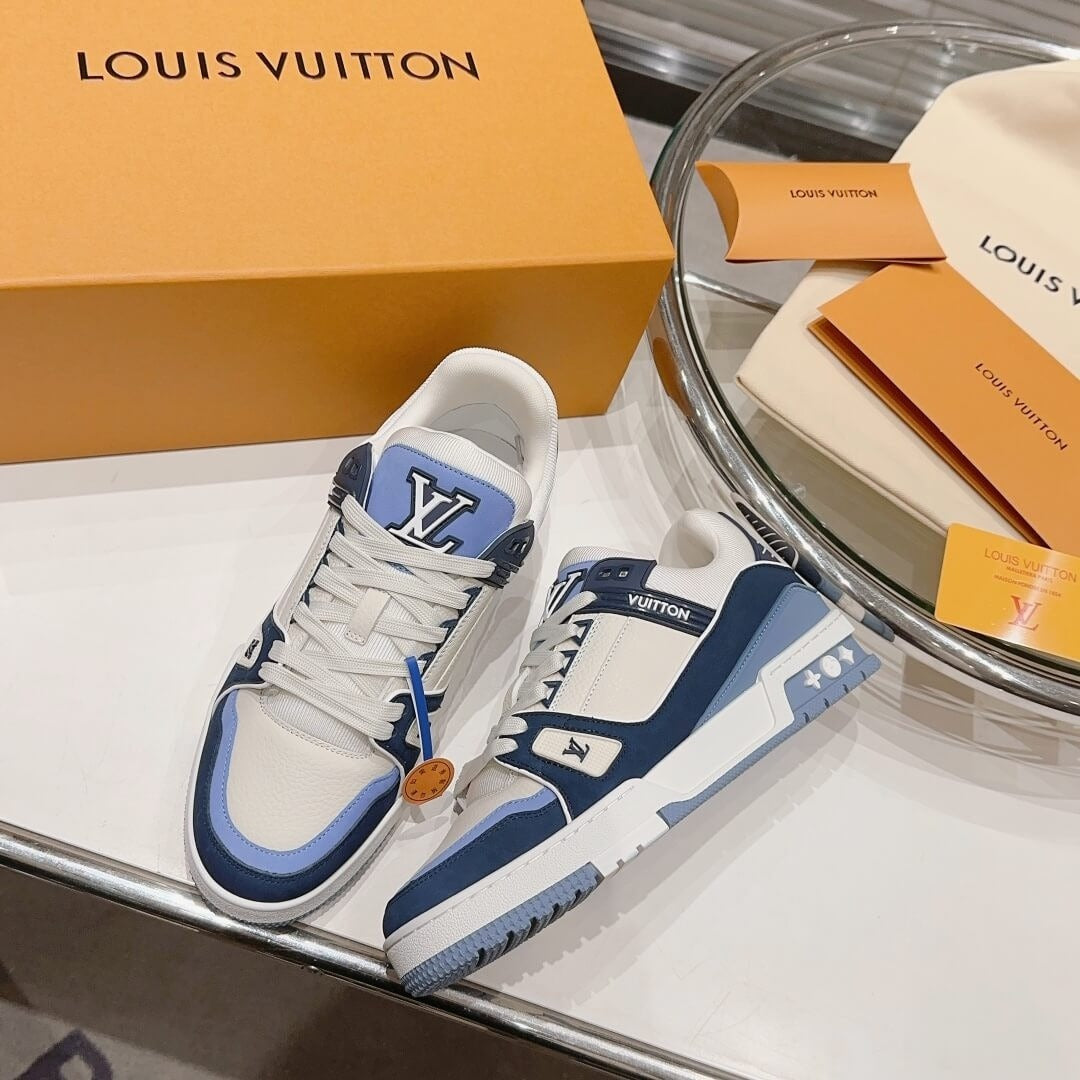 Louis Vuitton LV Trainer "Blue Beige"