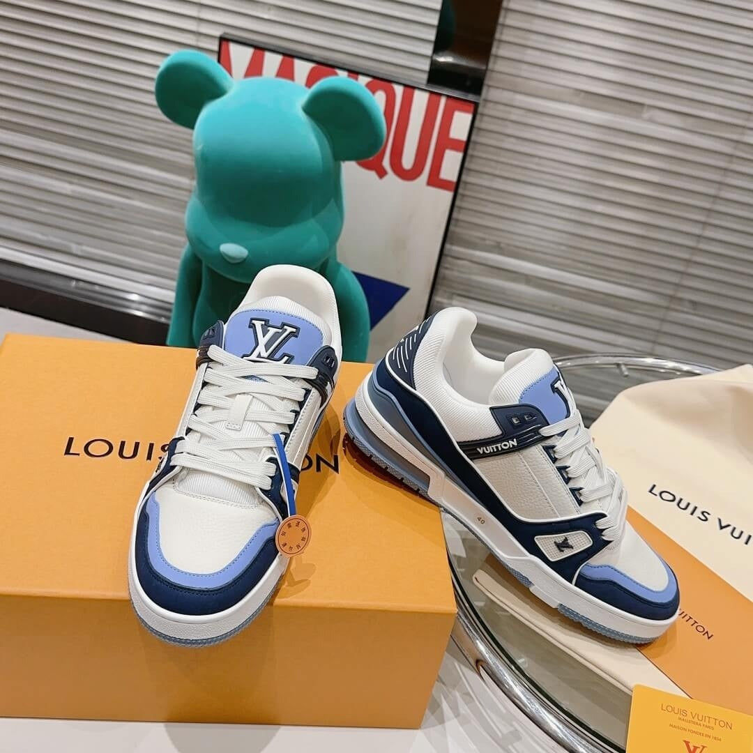 Louis Vuitton LV Trainer "Blue Beige"