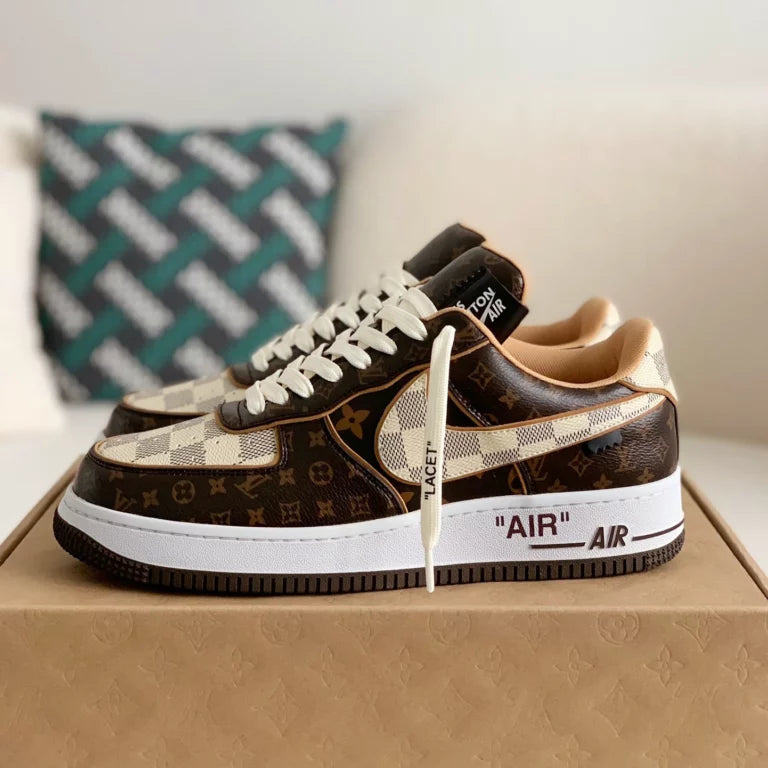 Louis Vuitton x Nike Air Force 1 Low 'Monogram Brown Damier Azur'