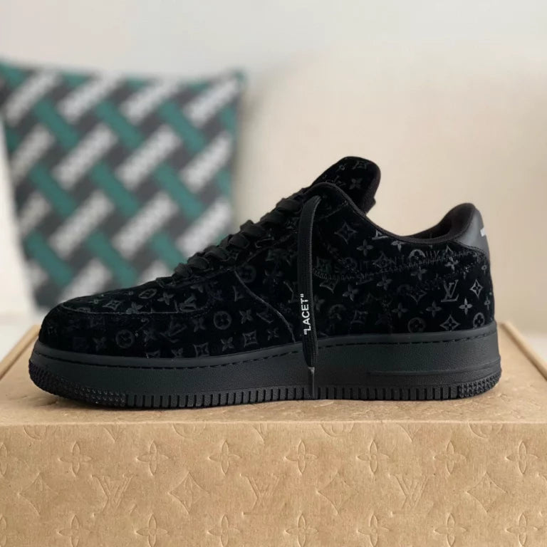 Louis Vuitton x Nike Air Force 1 Low 'Triple Black'