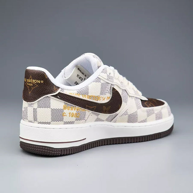 Louis Vuitton x Off-White x Nike AF1 Damier Heat Check (Custom)