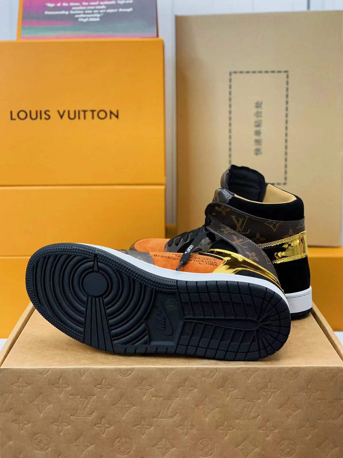 Nike Air Jordan 1 x LV – Luxury Earth‑Tone Monogram Edition