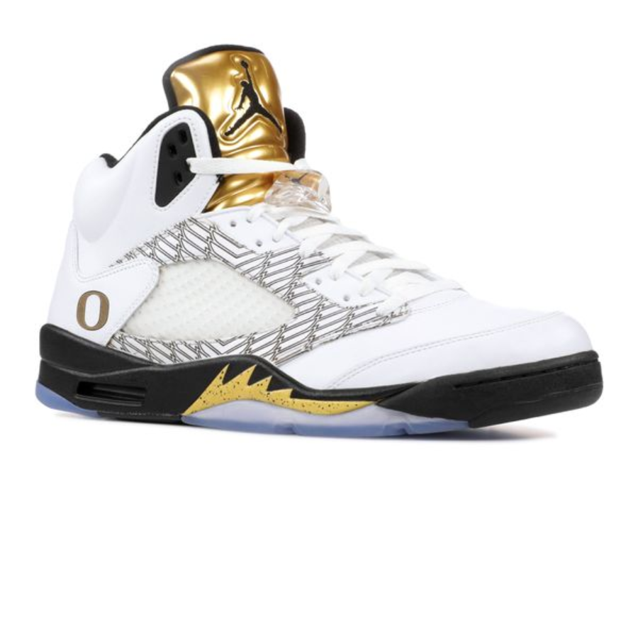 Nike Air Jordan 5 Retro PE 'Oregon Ducks Olympic Gold'