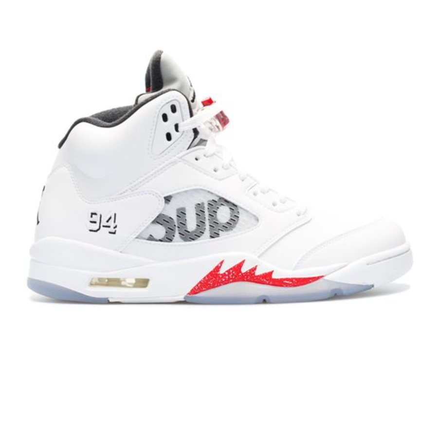 Nike Air Jordan x Supreme 5 Retro 'White'