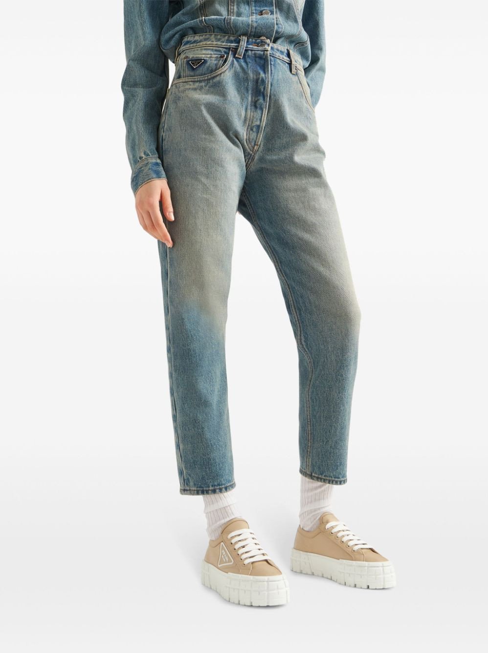 Prada Double Wheel Re-Nylon Sneakers