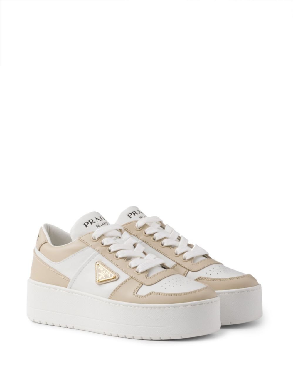 Prada Downtown Bold Leather Sneakers