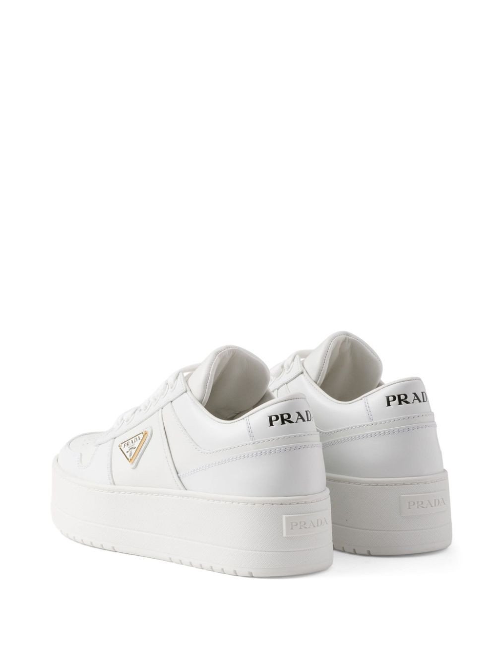 Prada Downtown Bold Leather Sneakers