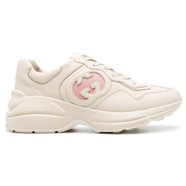 Wms Gucci Rhyton Leather Sneakers