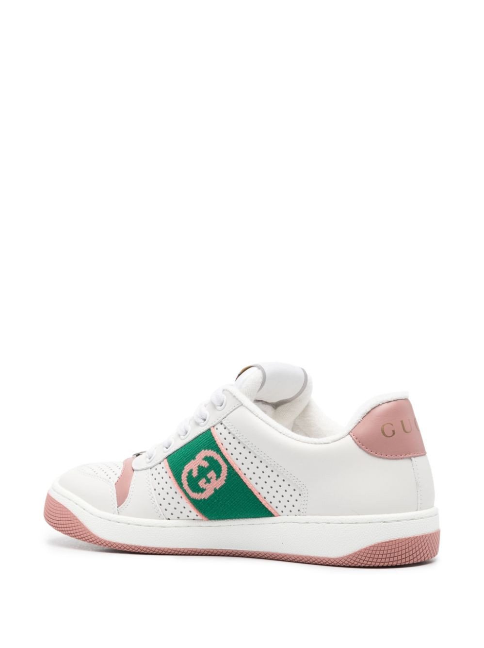 Wms Gucci Screener Lace-up Sneakers