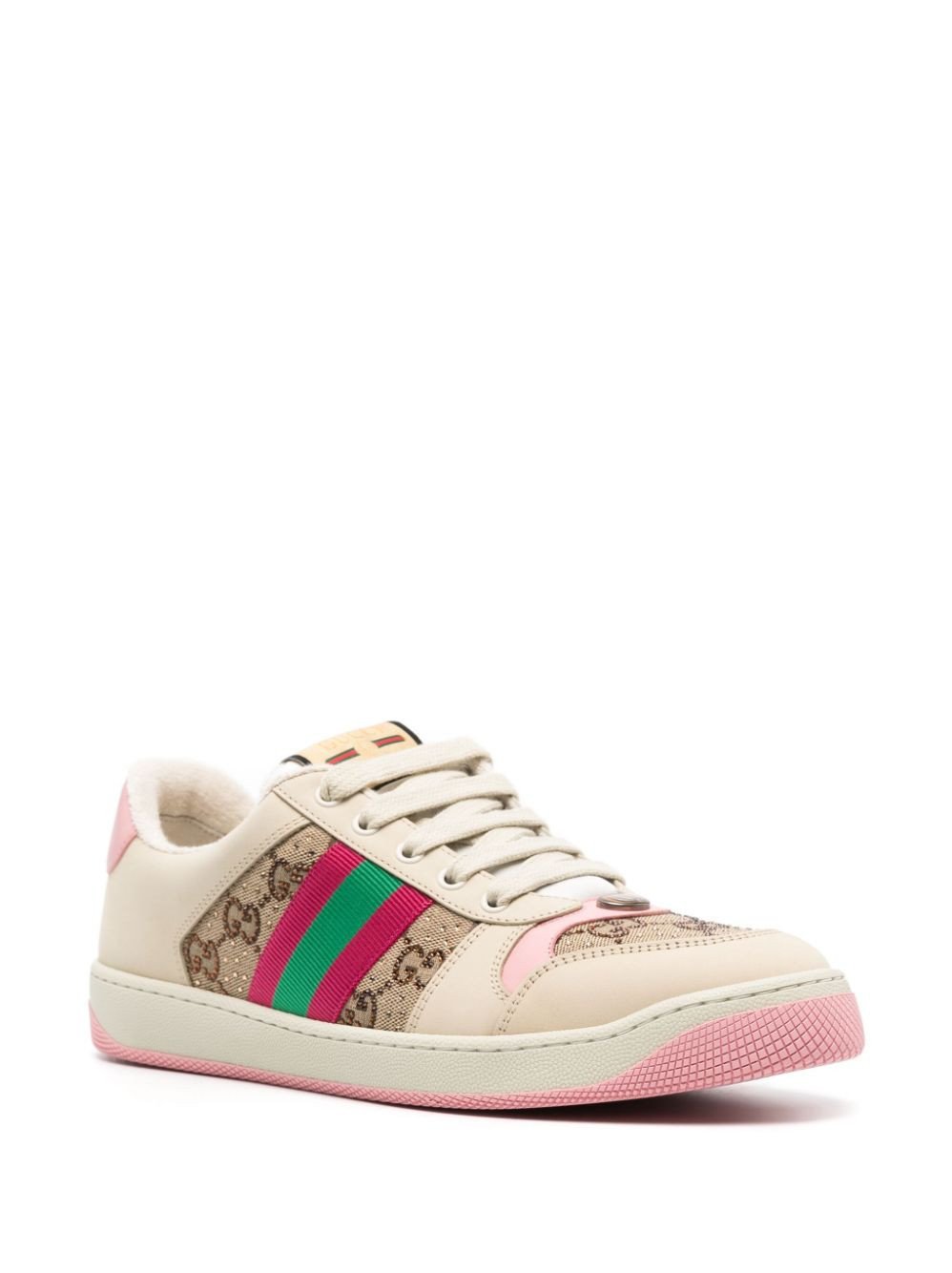 Wms Gucci Screener Panelled Sneakers With Crystals