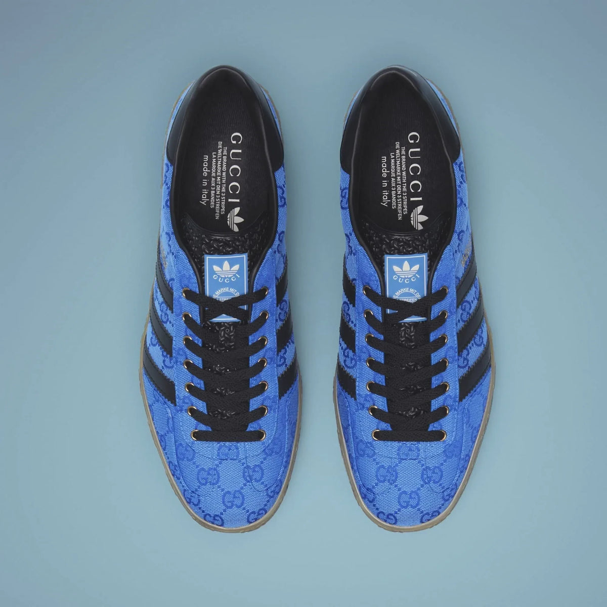 Adidas x Gucci Gazelle 'Blue GG Monogram'