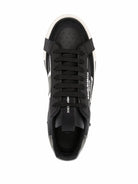 D&G Calfskin 2.zero Custom Sneakers With Contrasting Details