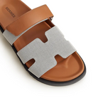 Hermès Paris Chypre Plum Natural Sandals