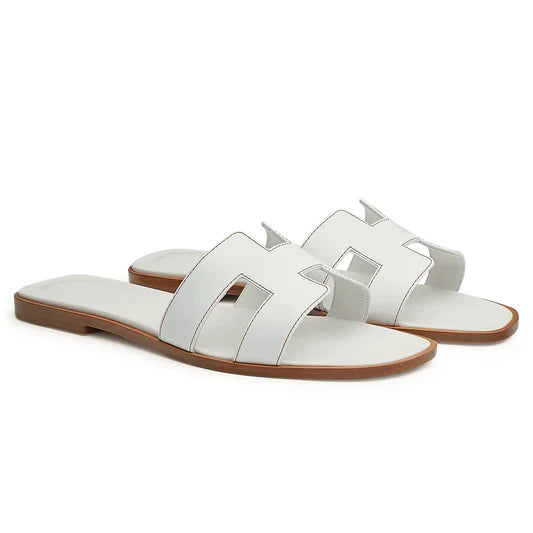 Hermès Paris Oran White Sandal