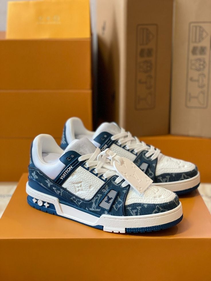 Louis Vuitton LV Trainer Sneaker 'Denim Monogram Blue'