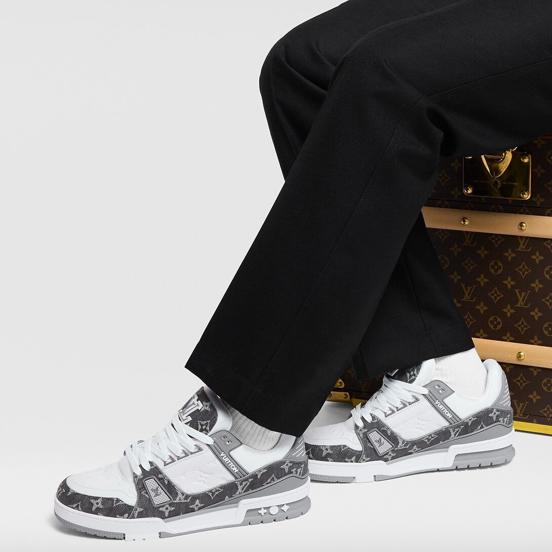 Louis Vuitton LV Trainer Sneaker 'Denim Monogram Grey'