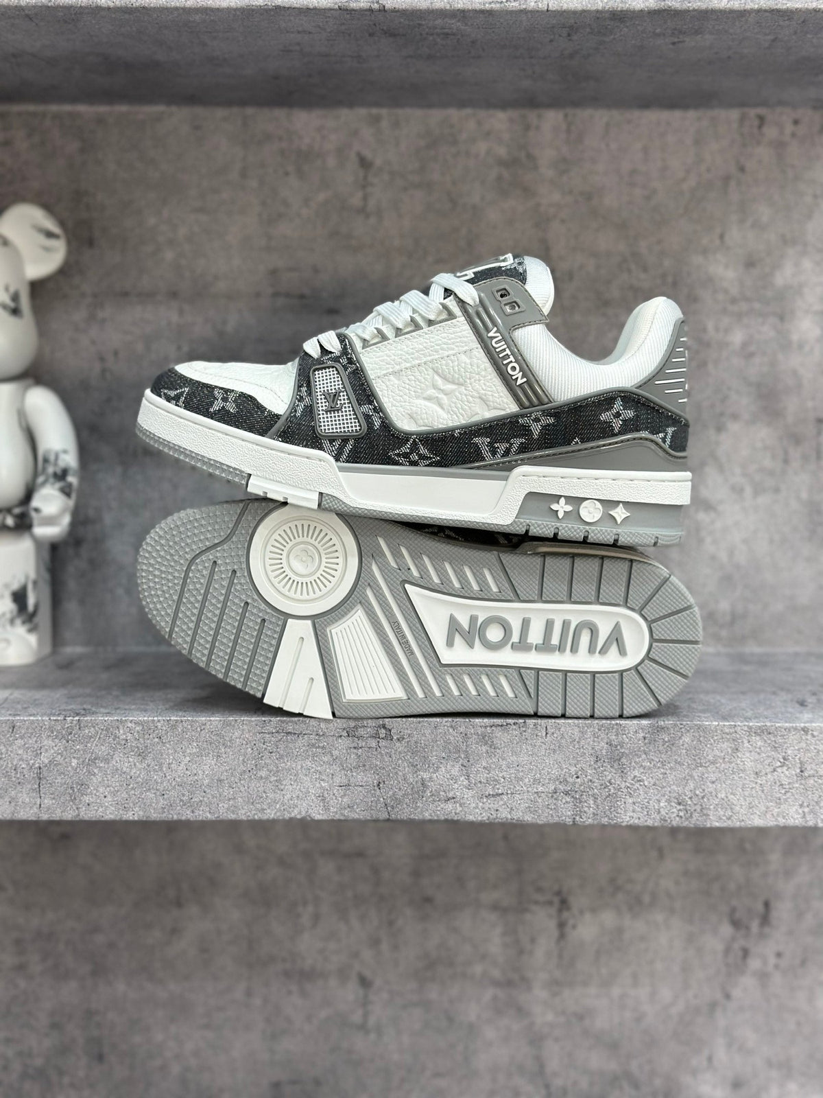 Louis Vuitton LV Trainer Sneaker 'Denim Monogram Grey'