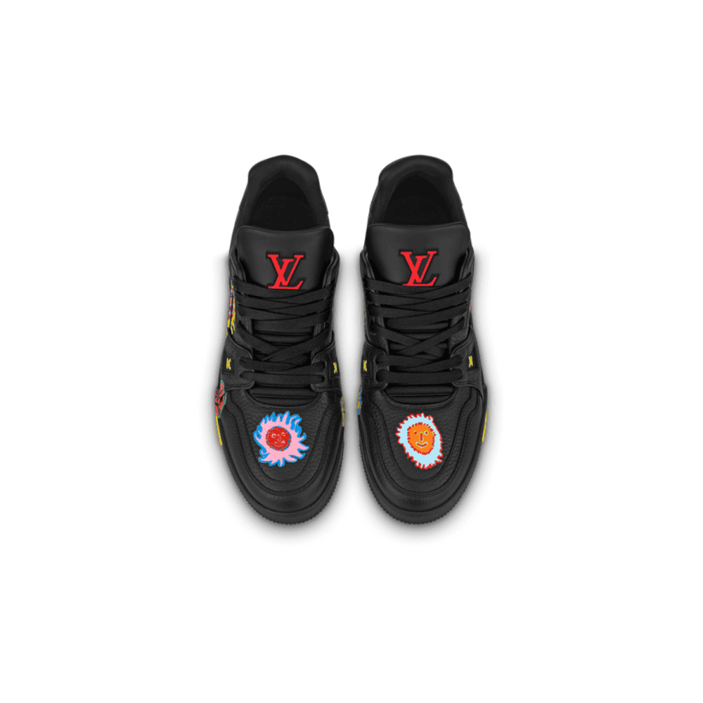 Louis Vuitton LV Trainer Sneaker x Yayoi Kusama 'Black Print'