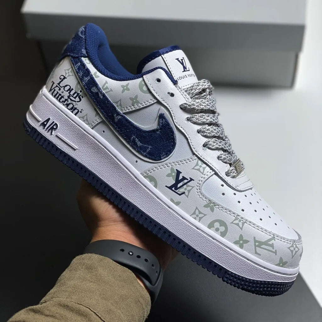 Louis Vuitton x Nike Air Force 1 07 Low 'White Blue'