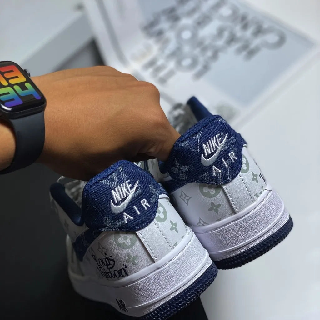 Louis Vuitton x Nike Air Force 1 07 Low 'White Blue'