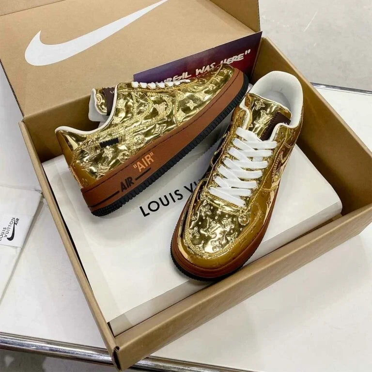 Louis Vuitton x Nike Air Force 1 Low 'Gold'