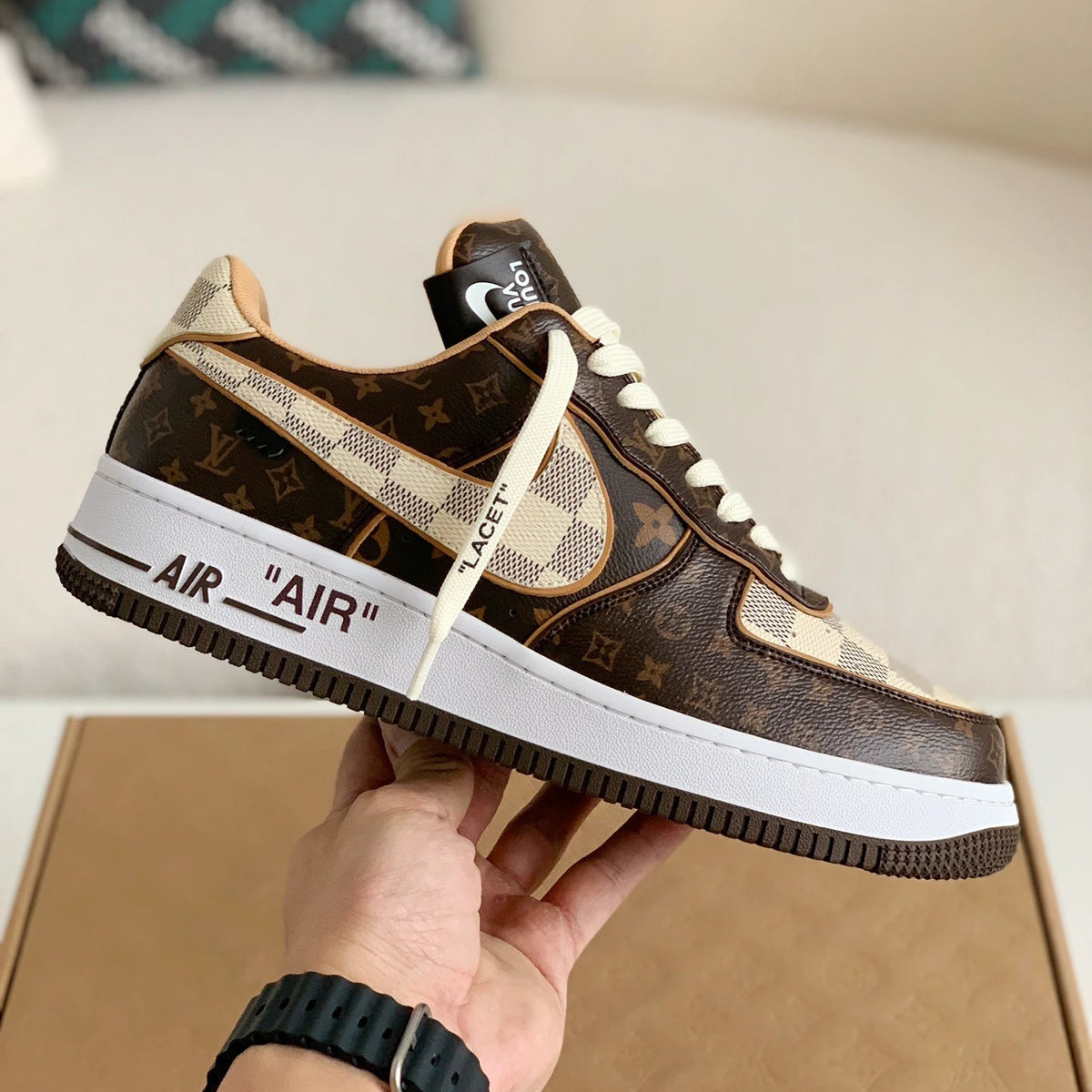 Louis Vuitton x Nike Air Force 1 Low 'Monogram Brown Damier Azur'