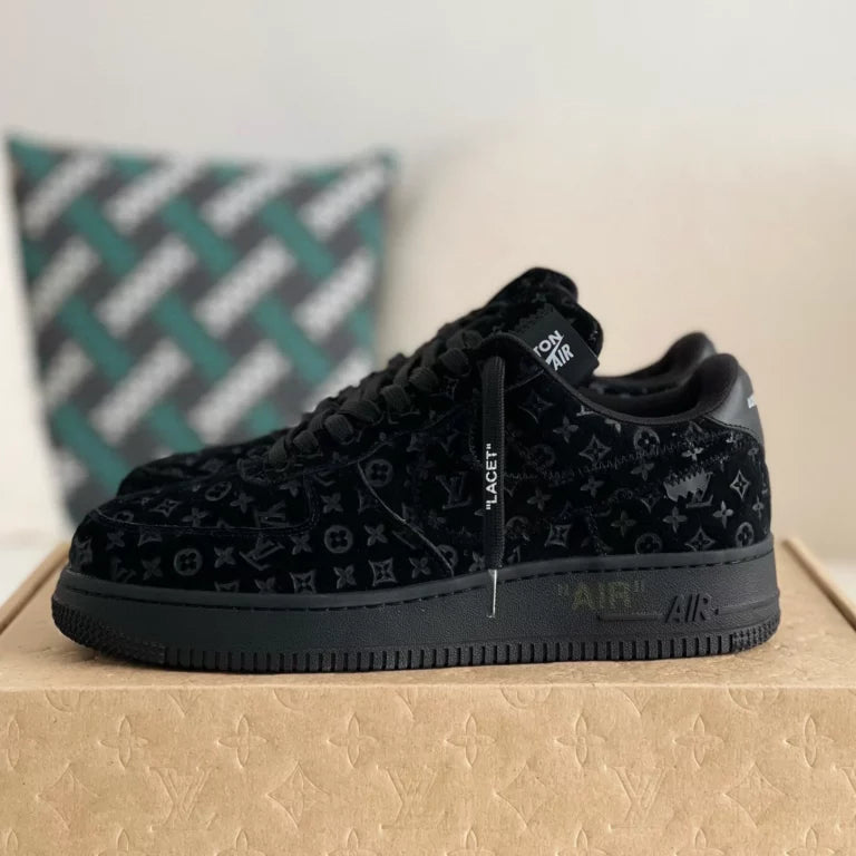 Louis Vuitton x Nike Air Force 1 Low 'Triple Black'