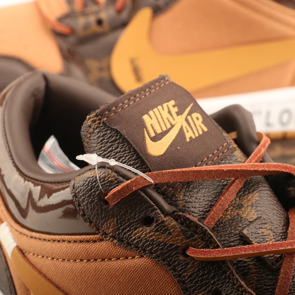 Nike Air Jordan 1 x LV Low Custom – Brown/Gold Monogram