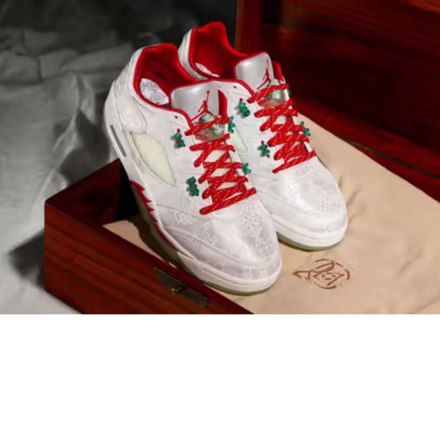 Nike Air Jordan 5 x CLOT Retro Low 'White Silk 20th Anniversary'