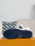 Nike Air Jordan x LV Mixed Monogram White & Blue Denim Edition (Dunk Low Custom)