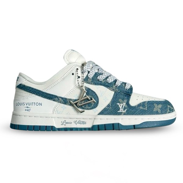 Nike Dunk Low Custom – Louis Vuitton Blue Monogram Denim Edition