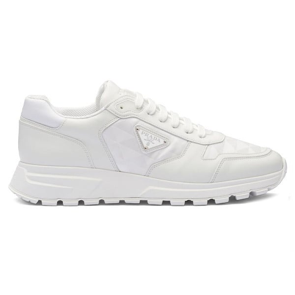 Prada Diamond-Quilted Leather Sneakers