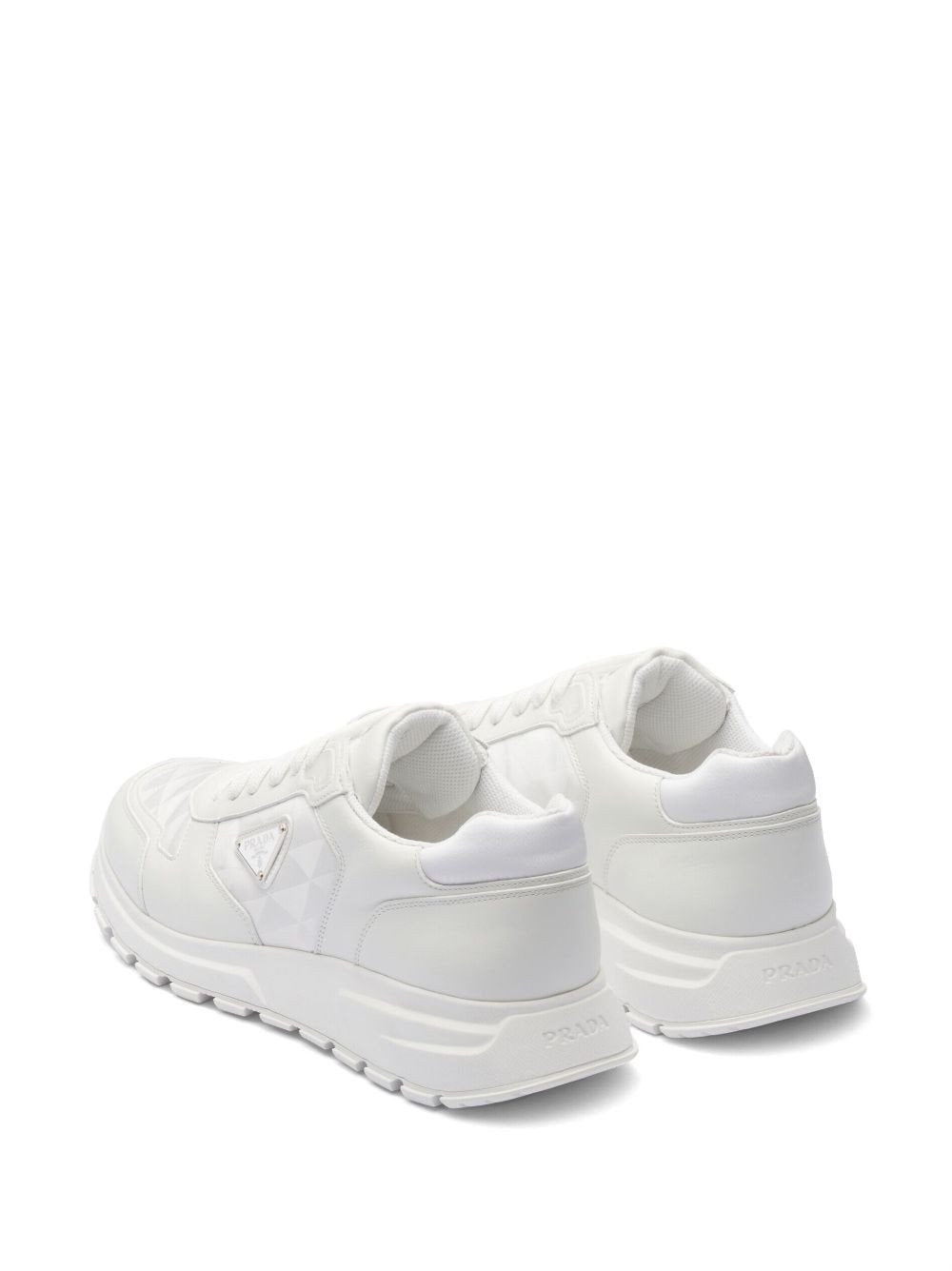 Prada Diamond-Quilted Leather Sneakers