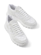 Prada Diamond-Quilted Leather Sneakers