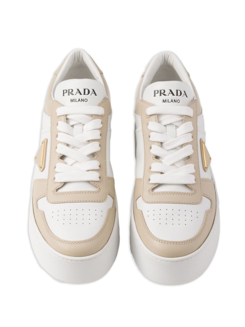 Prada Downtown Bold Leather Sneakers