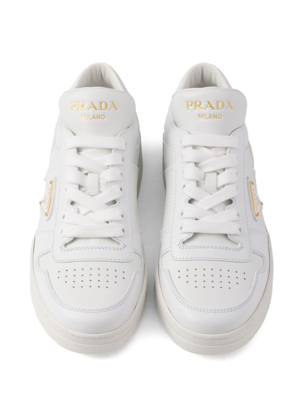 Prada Downtown Leather Sneakers