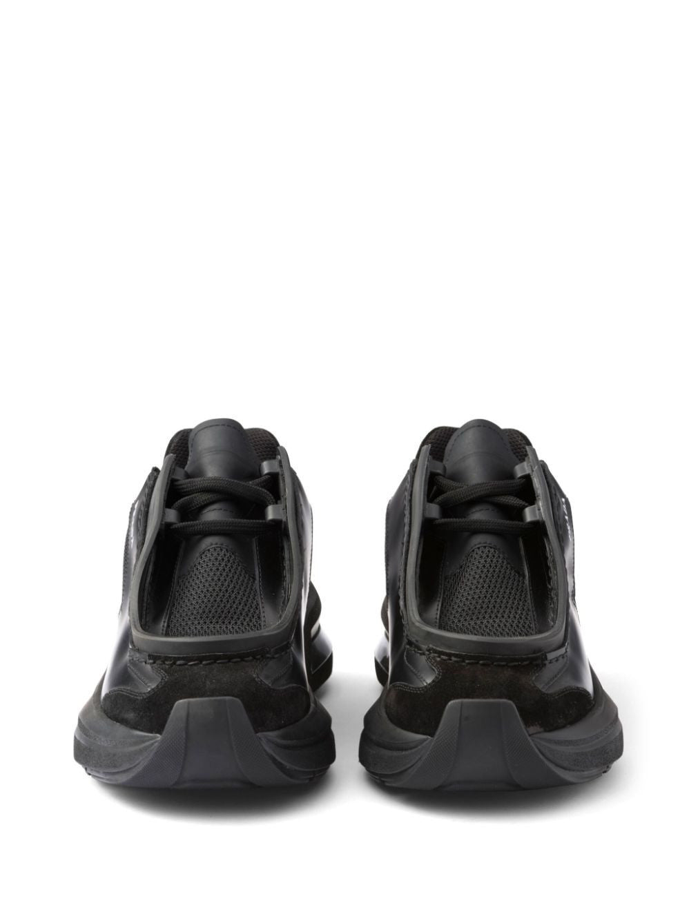 Prada Logo Print Panelled Sneakers