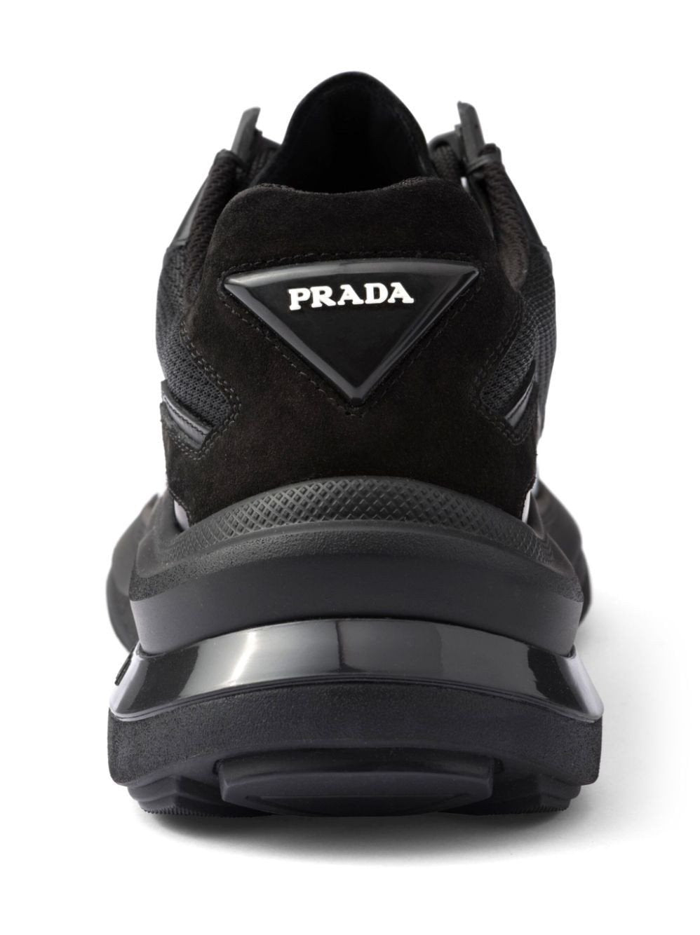 Prada Logo Print Panelled Sneakers