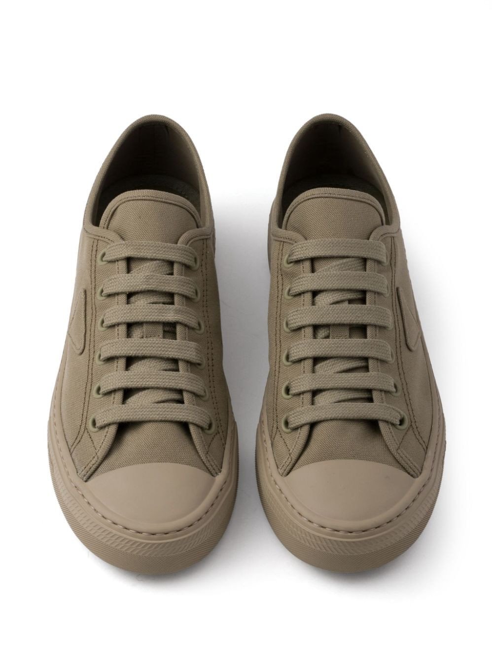 Prada Triangle-Logo Hemp Sneakers