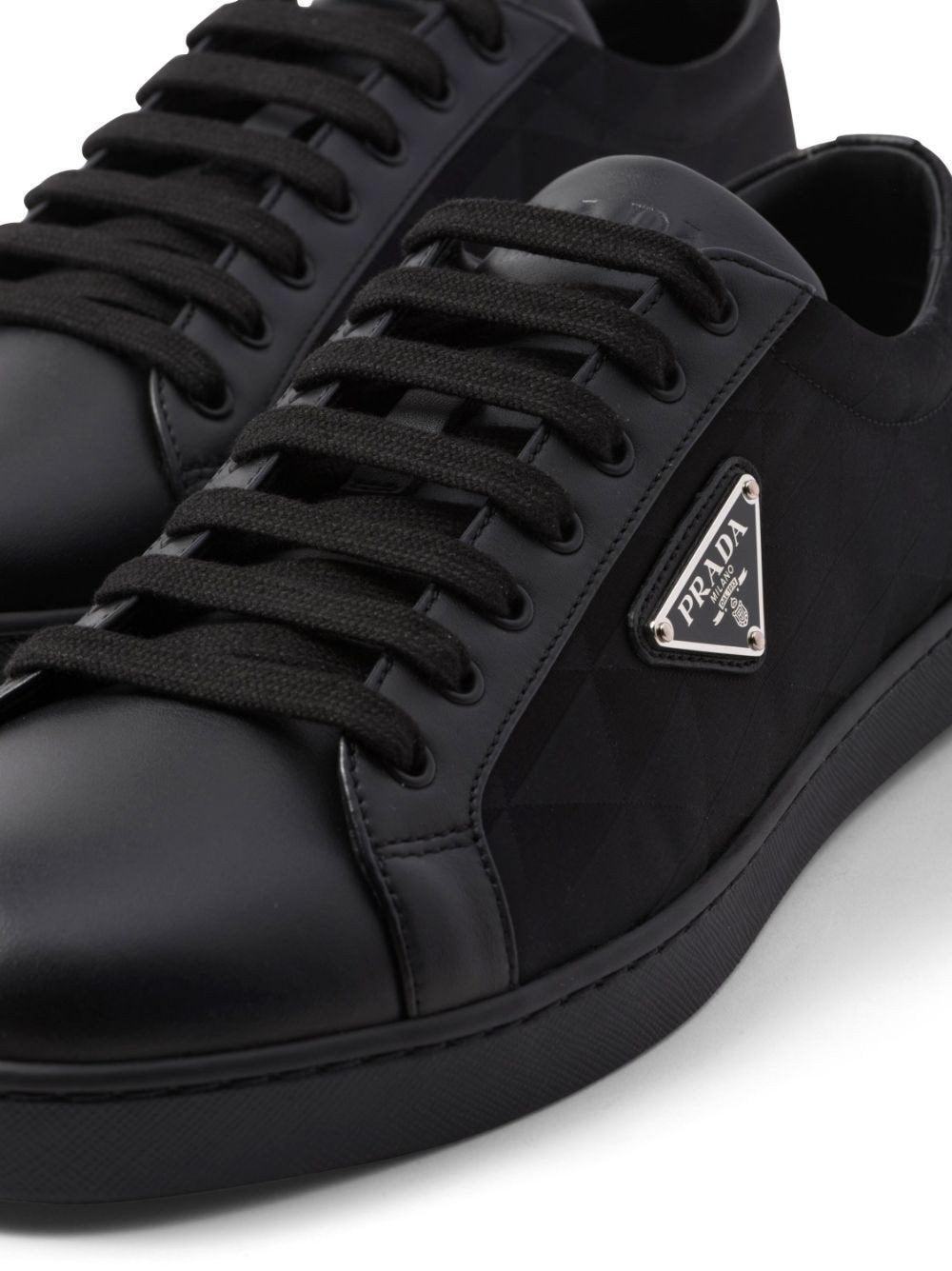 Prada Triangle-Logo Lace-Up Sneakers