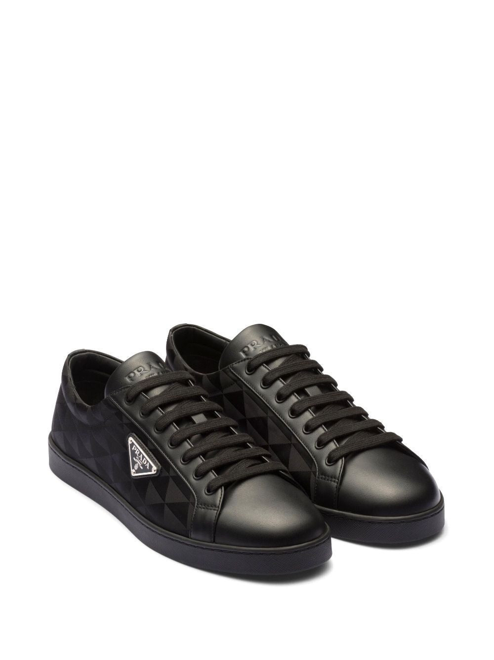 Prada Triangle-Logo Lace-Up Sneakers