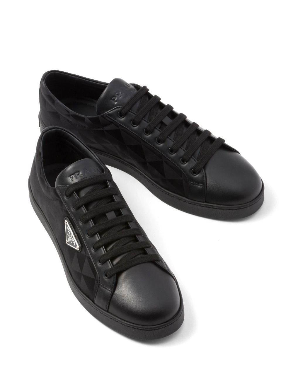 Prada Triangle-Logo Lace-Up Sneakers