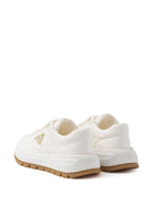 Prada Triangle-Logo Leather Sneakers