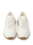 Prada Triangle-Logo Leather Sneakers