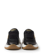 Prada Triangle-Logo Leather Sneakers