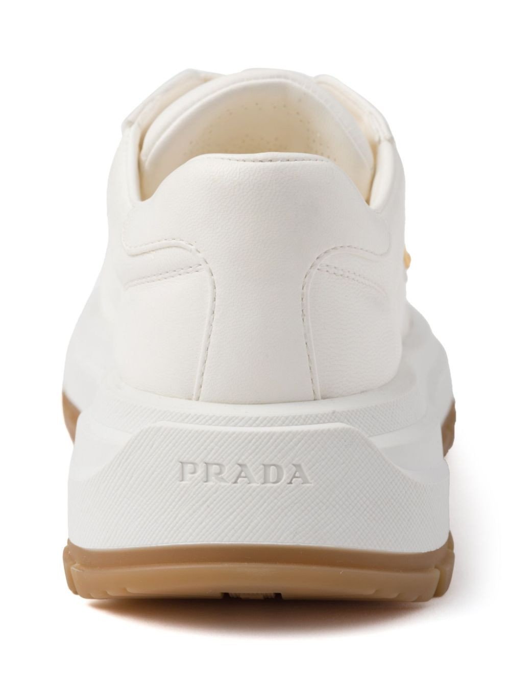 Prada Triangle-Logo Leather Sneakers